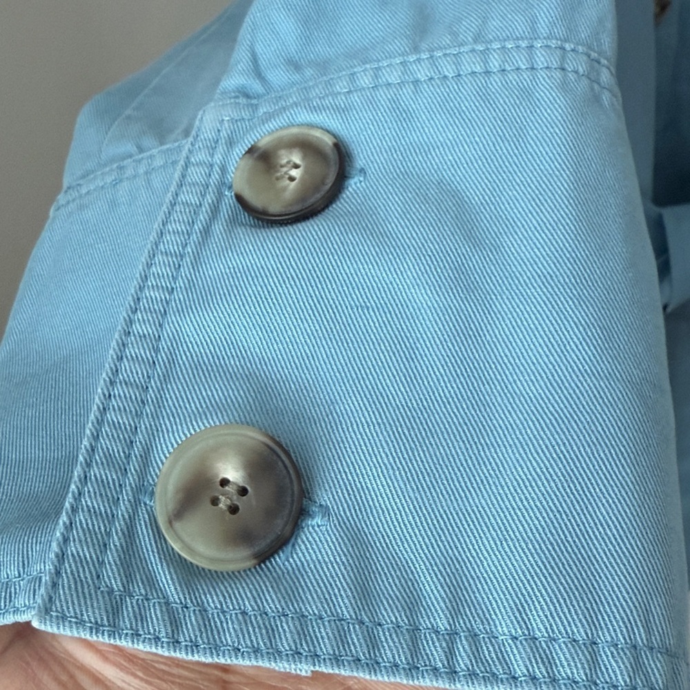 Sezane Marena Belted Utility Jacket Light Blue US 12 - Picture 8 of 15